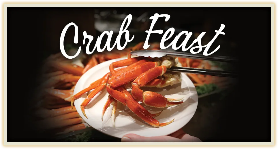 Crab Feast promotion featuring steamed crab legs